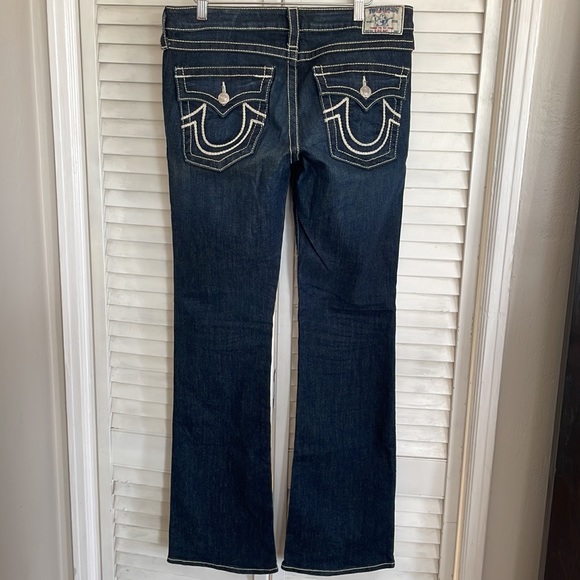 TRUE RELIGION Dark Blue w/White Stitching and Horseshoe Pockets, Size 30 - Picture 1 of 7